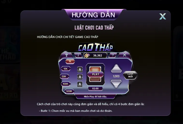 Minigame Cao Thấp Tại 789Club Đỉnh Cao Giải Trí Với Những Ván Cược Hồi Hộp