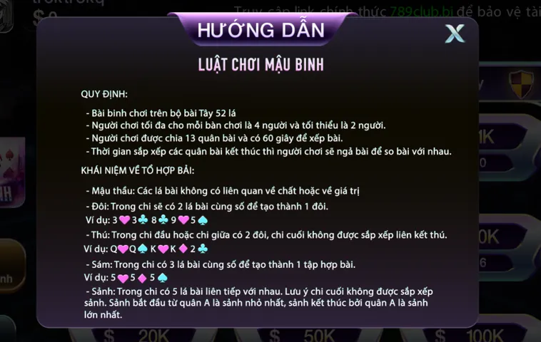 Mậu Binh Tại 789Club Sảnh Cược Đỉnh Cao Cho Cộng Đồng Game Thủ Đam Mê Sắp Xếp