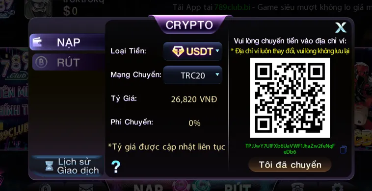 Nạp Tiền 789Club Siêu Tốc Gia Tăng Ngân Sách Chinh Phục Mọi Ván Cược Lớn