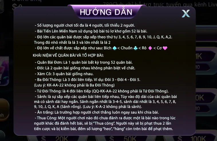 Chinh Phục Đỉnh Cao Tiến Lên Miền Nam Tại 789Club Đầy Hấp Dẫn