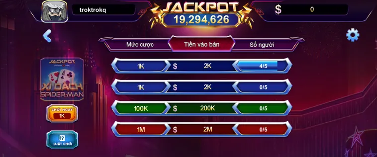 Xì Dách Spidermen Tại 789Club Đỉnh Cao Trò Chơi Giải Trí Chinh Phục Thưởng Lớn Hàng Ngày