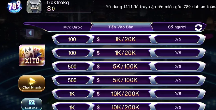 Xì Tố Tại 789Club Đỉnh Cao Trò Chơi Giải Trí Chinh Phục Thưởng Lớn Hàng Ngày